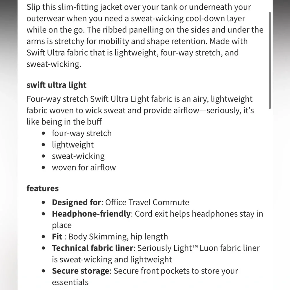 Lululemon Round Trip Jacket, Dark Olive, Woman’s Size 10 - Picture 7 of 7